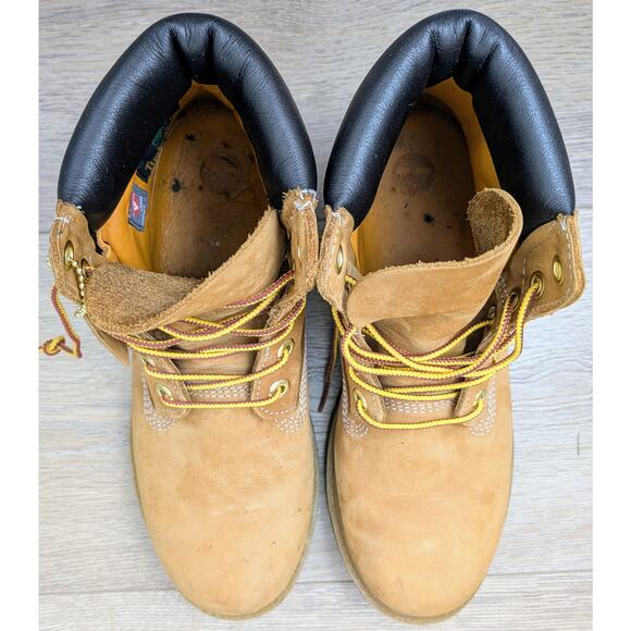 Timberland Womens Nubuck Leather Hiking Boots 8 / 8.5 Wheat 6" Premium 10361 - Picture 5 of 10